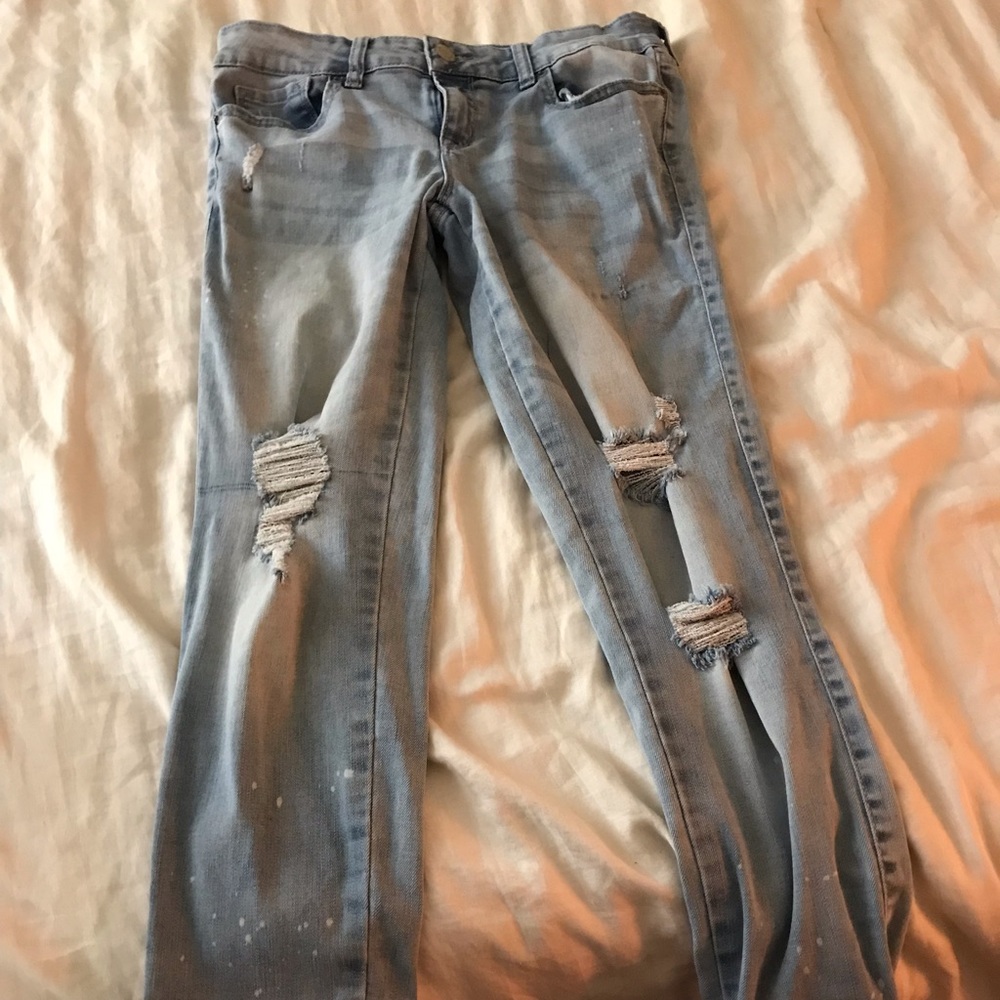 Cute distressed boy friend jeans